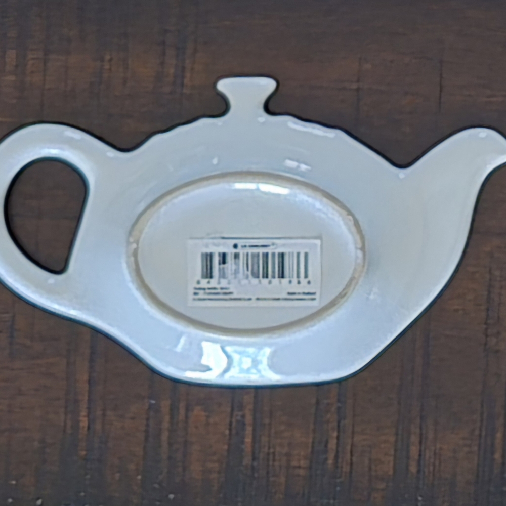 Reserved For Scottiebennett  White Teabag Holder / Spoon Rest Le Creuset New - Picture 3 of 6